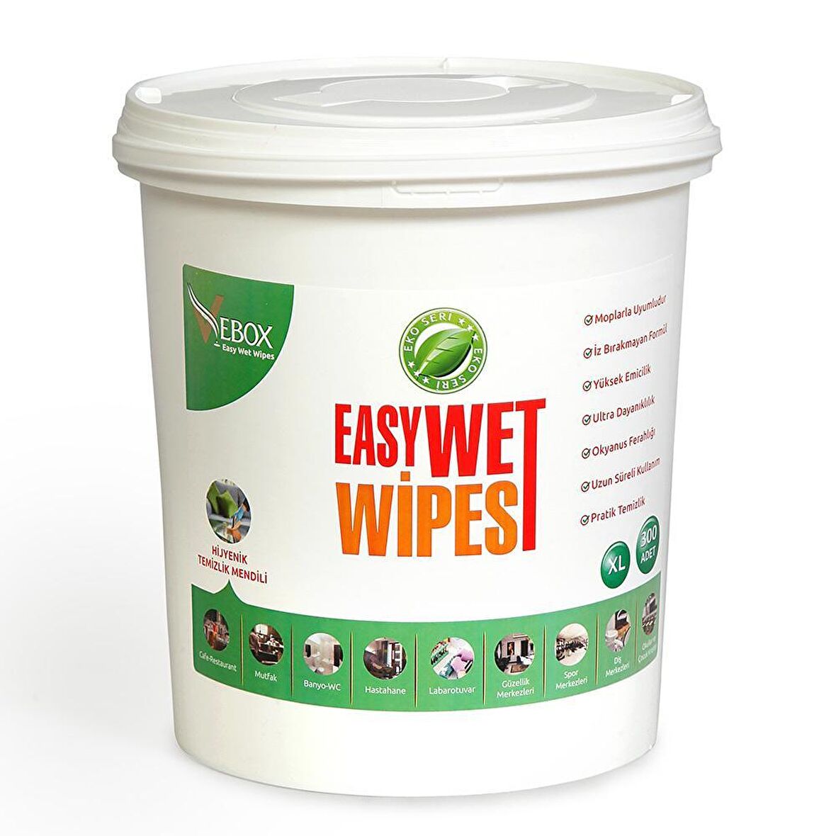 VEBOX Easy Wet Wipes Kova Islak Mendil Eko Seri (300 Adet)